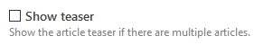 A simple binary checkbox