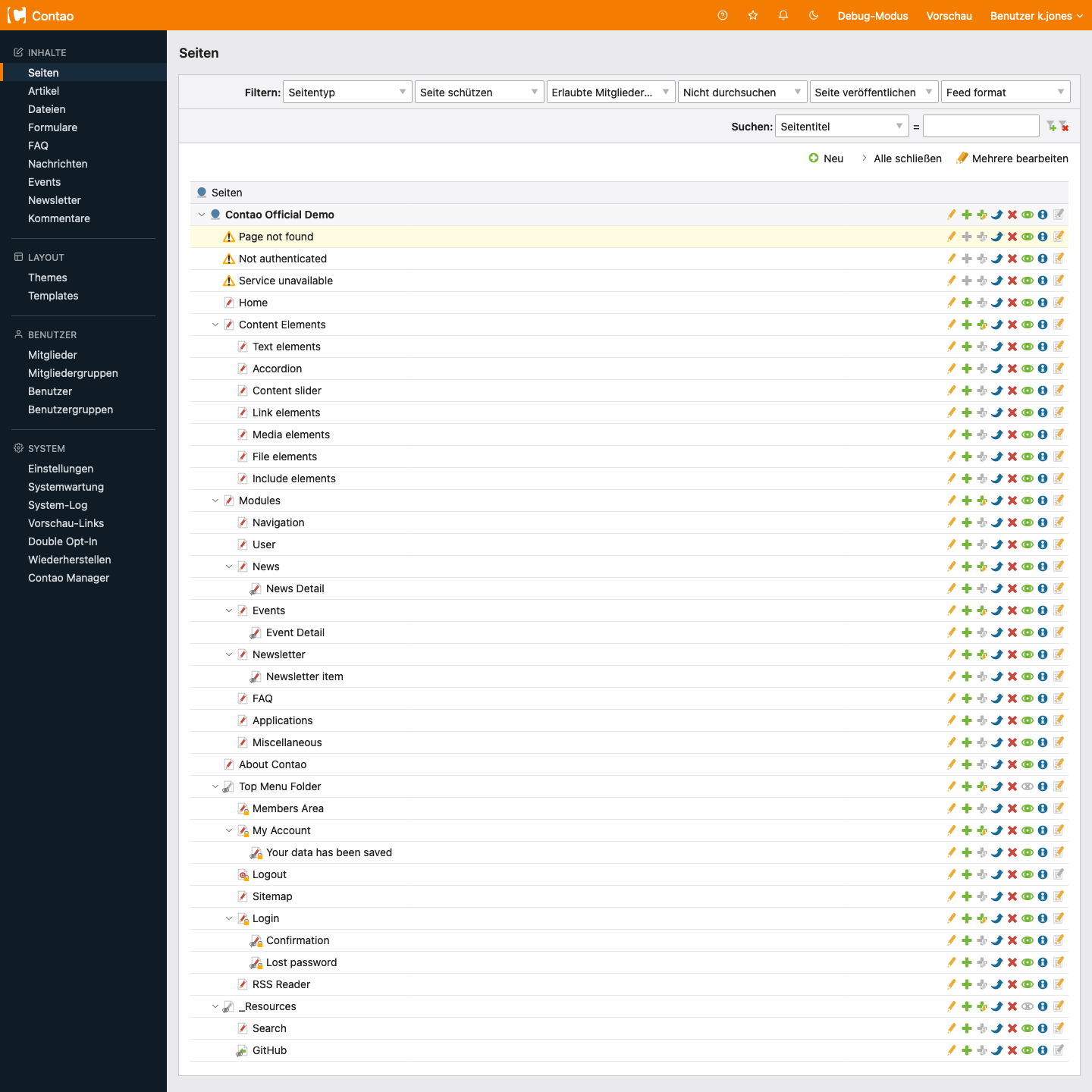 Aufbau des Backends