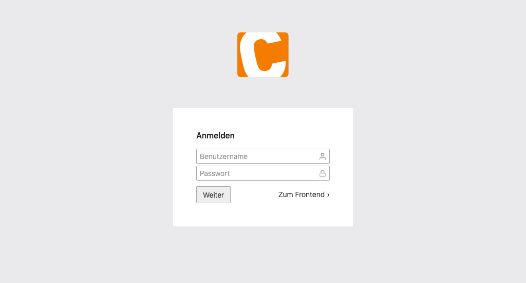 Anmeldung im Contao-Backend