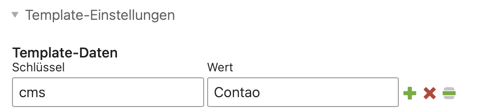 Template Variablen