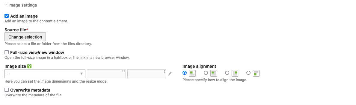 Adding an image to a text