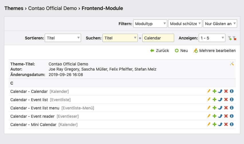 Kalender-Module