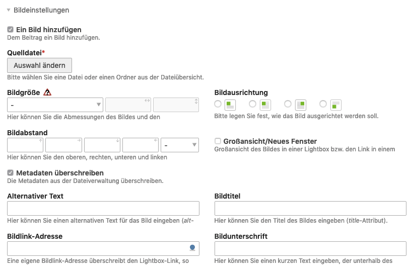 Einer FAQ ein Bild hinzufügen
