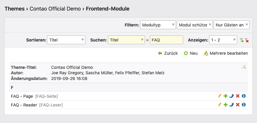 FAQ-Module