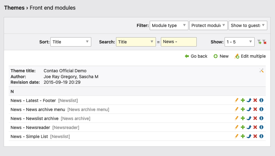 News/Blog modules