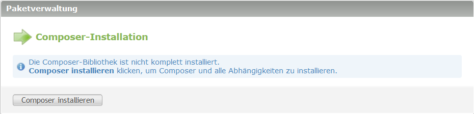 Composer-Installation