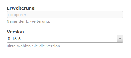 Erweiterungsverwaltung