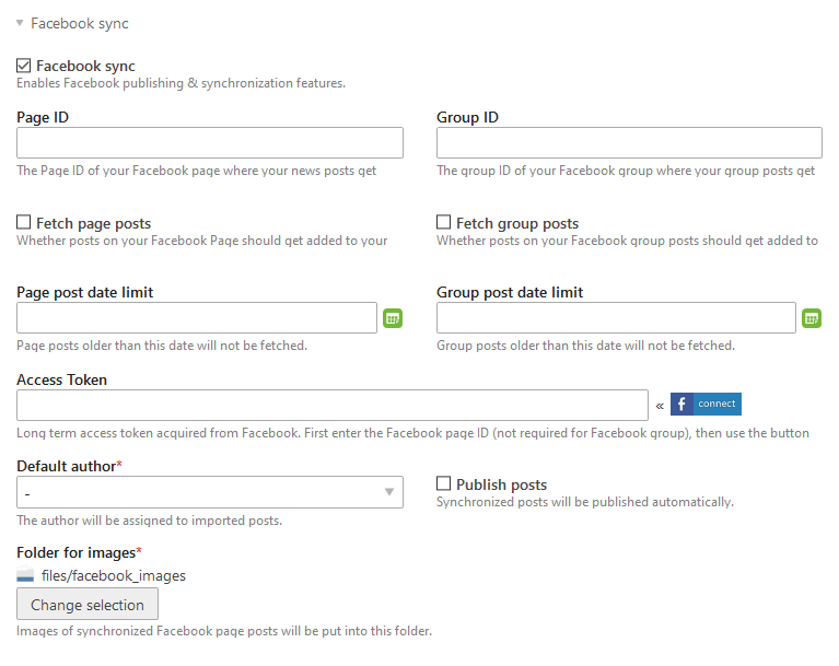 News archive settings