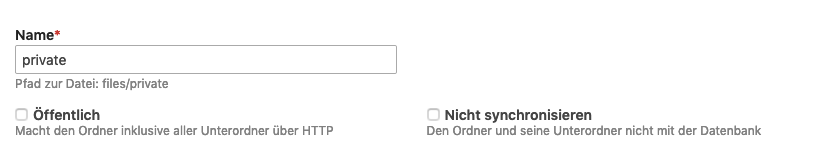 Verzeichnis schützen