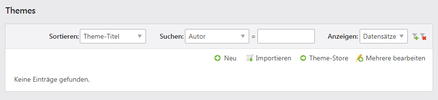 Neues Theme im Theme-Manager