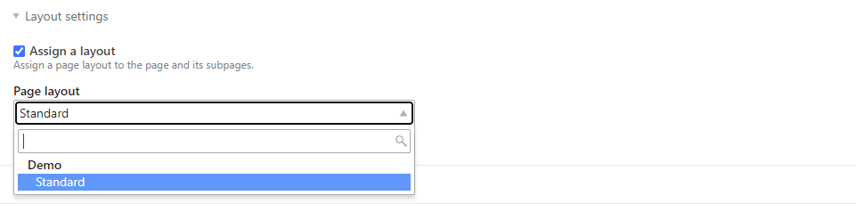 Assign a layout