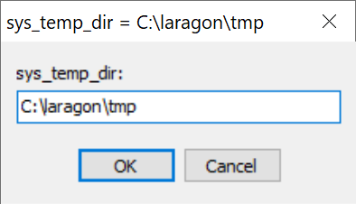 sys_temp_dir setzen