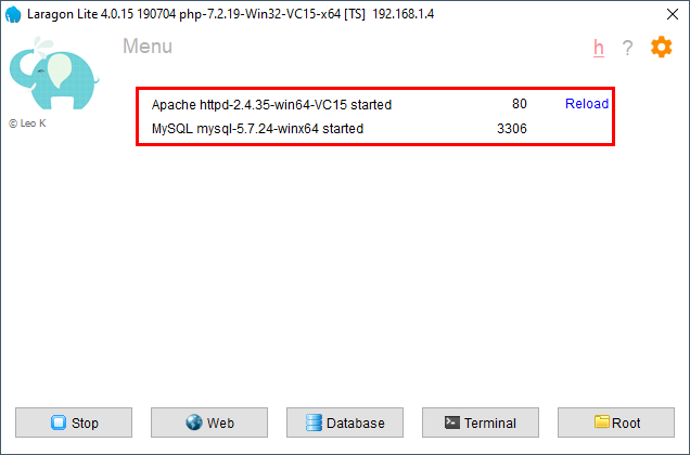 Services successfully started