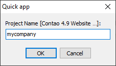 Enter project name
