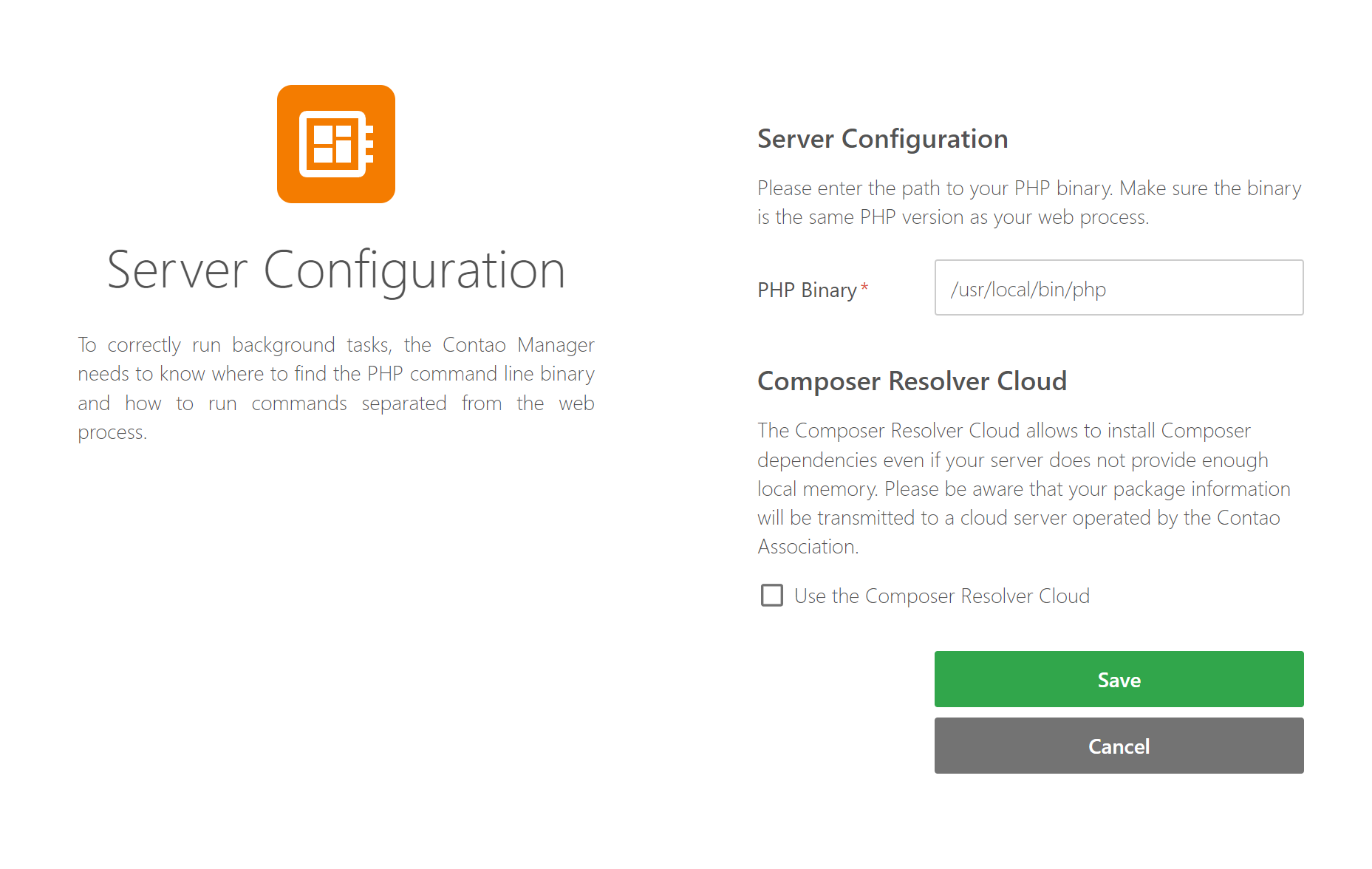 Disabling the Composer Resolver Cloud