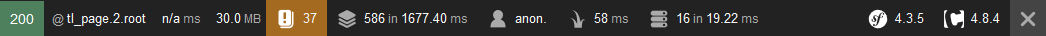 Symfony toolbar