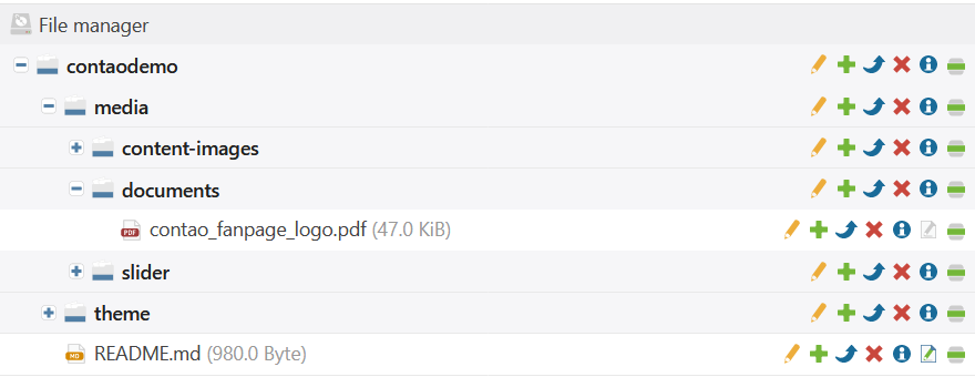 The file management from the user&rsquo;s point of view